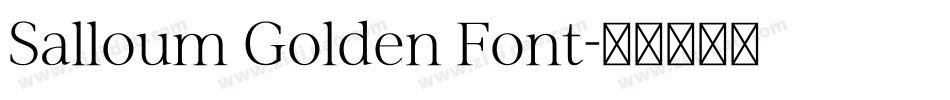 Salloum Golden Font字体转换